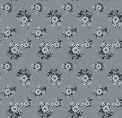 Seamless watercolor patternHand painted watercolor flowers art pattern