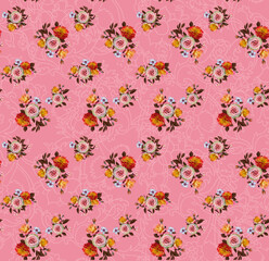 beautiful digital all over mother design color full illustration