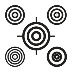 Simple Black and White Target Symbol for Success and Focus Design