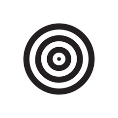 Simple Black and White Target Symbol for Success and Focus Design