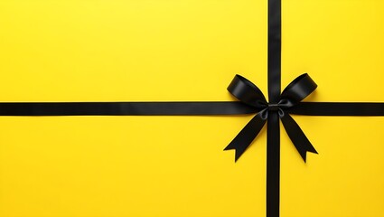 yellow bow on a white background