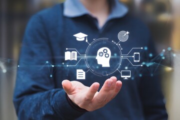 Digital Education Innovation Technology Skills Development Modern Learning Online Courses Elearning Platform Future Knowledge Global Business Training Program Intelligent System Advanced Interactive  