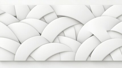 Obraz premium Elegant White Abstract Background with Layered Curved Patterns and Smooth Textures