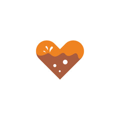 Heart, cookies geometric symbol simple logo vector