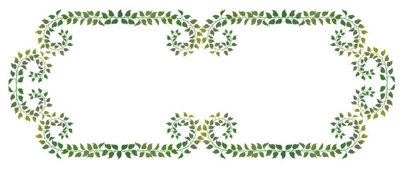Obraz premium tree branch vine border, leaf stem frame 12 Ionic long square message border