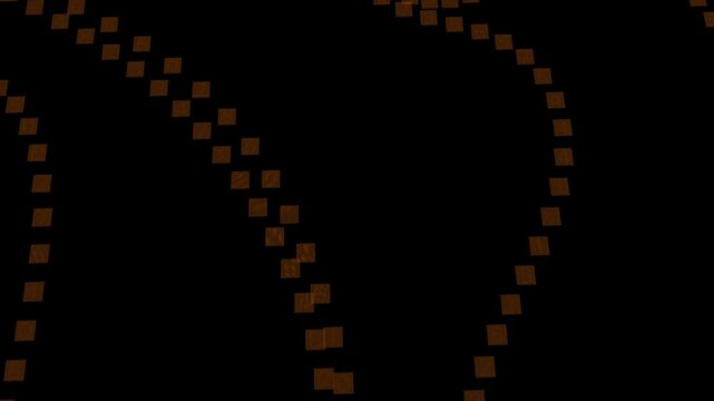 Random Numbers constantly changing and flowing along animated lines