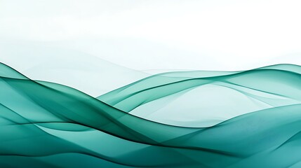 Obraz premium Abstract Teal Wave Forms Design Background