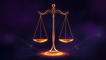 Golden Scales of Justice Law Balance Equality Concept