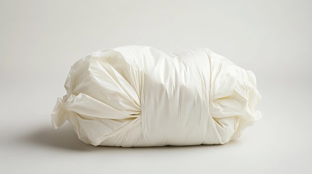 Neatly wrapped package with smooth lines, photographed against a clean white background