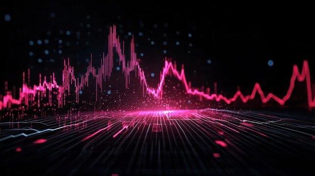 Abstract Digital Chart Displaying Trends