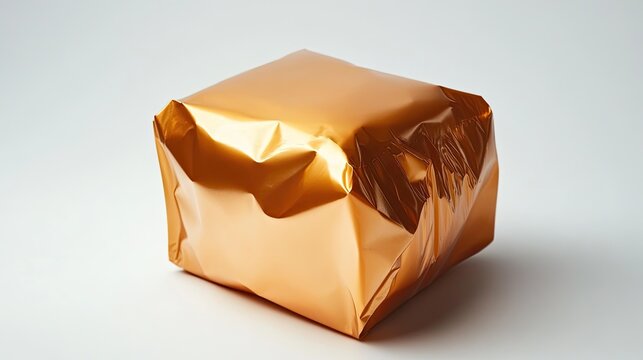 Simple food wrap, tightly wrapped with soft edges, isolated against a plain white background