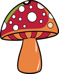 Agaric clipart vector art illustration, agaric fungus, agaric mushroom, agaric vector, agaric icon