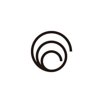 Sea shell geometric symbol simple logo vector
