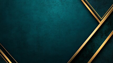 Teal Background With Golden Diagonal Stripes Design