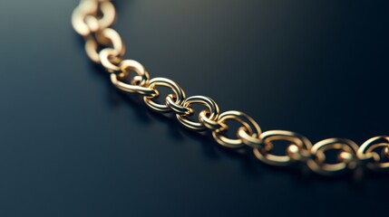 Obraz premium Golden Chain Jewelry - Exquisite Links and Luxurious Design