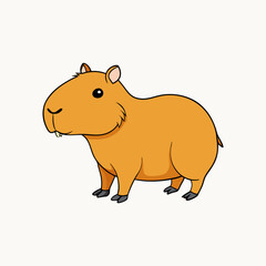 capybara  cartoon vector