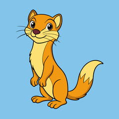 weasel cartoon vector