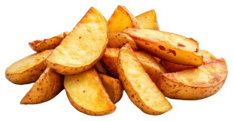 PNG A pile of potato wedges potatoes food vegetable.