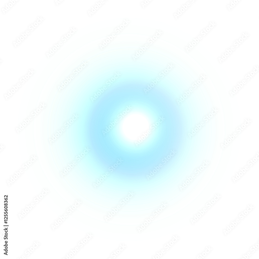 Aufkleber Glowing light gradient circle on transparent background