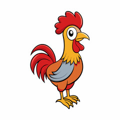  rooster cartoon vector