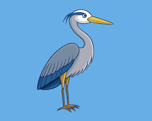 illustration of a heron