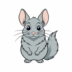 chinchilla cartoon  vector