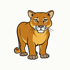 cougar cartoon vector