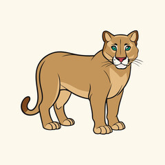 cougar cartoon vector