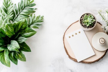 A flat-design feedback form with star ratings and a comment box