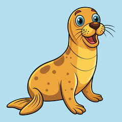 Fototapeta premium sea lion cartoon illustration