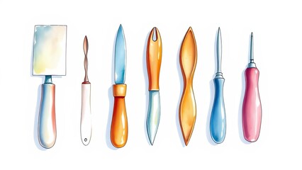 Colorful Craft Tools Painting Sculpting More