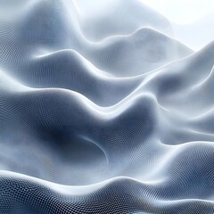 Naklejka premium A subtle digital waveform pattern fading into an icy white gradient.