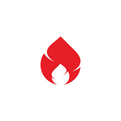 Obraz premium Fire, illustration, geometric symbol simple logo vector