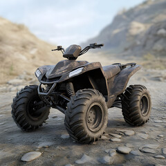 Rugged All-Terrain Quad Bike with Robust Design Perfect for Off-Road Adventures and Utility Tasks