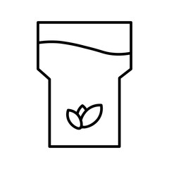 green tea line icon
