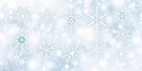 Sparkling Winter Snowflakes Festive Holiday Background Christmas Design