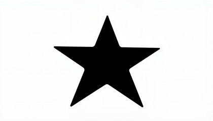 Obraz premium Black star silhouette on white background, minimalist design