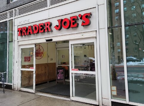 Trader Joe food store, E. 14 Street, New York, NY, USA.