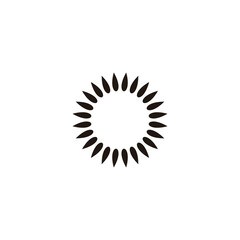 Fototapeta premium Sunflower geometric symbol simple logo vector
