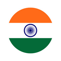 Round India flag icon