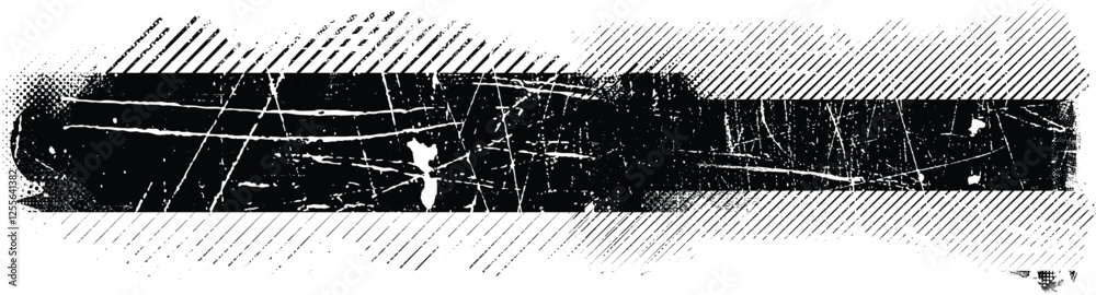 Fototapete grunge textured banner with rough edges. halftone dots texture. overlay grunge texture . simply plac