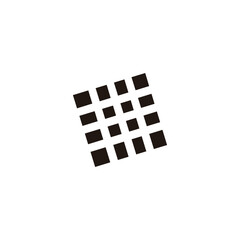 Squares, textures geometric symbol simple logo vector