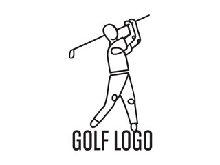 Modern Luxury Golf Professional Logo Sleek Minimalist Design Perfect for Clubs Tournaments Sports 