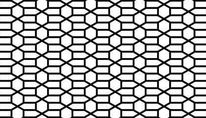 Fototapeta premium Black and white seamless geometric pattern for sporty background and jersey design. Fully editable vector element. Vector Format Illustration 