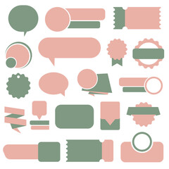 Discount signs. Special sales and purchase offers. Discount offer price list. Discount labels.