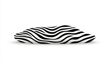 Obraz premium Abstract Black and White Wavy Design with Smooth Lines and Modern Artistic Aesthetic