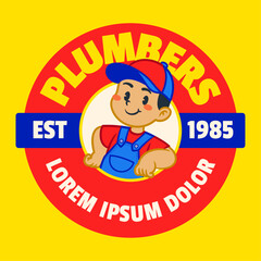 Cartoon Of Plumber Mascot Design