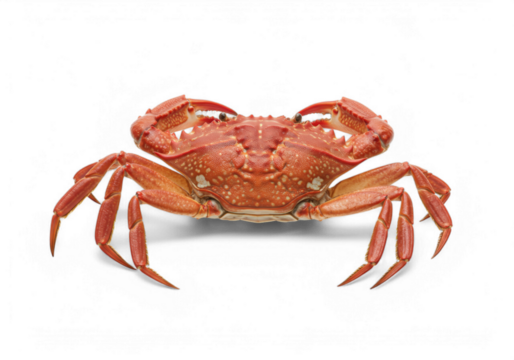 Cooked Crab Ready to Eat on a Black Background Close-Up