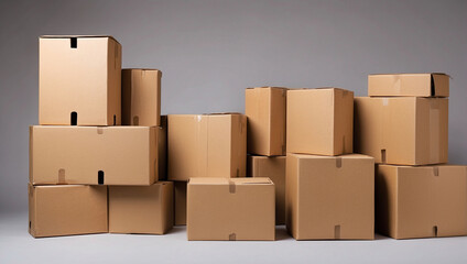 An Organized Set of Cardboard Boxes for Efficient Storage Solutions