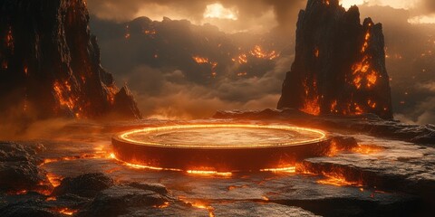 Volcanic Platform: A Fiery Digital Landscape